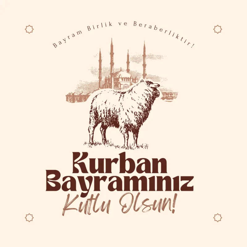 kahverengi retro kurban bayramı instagram gönderisi.webp