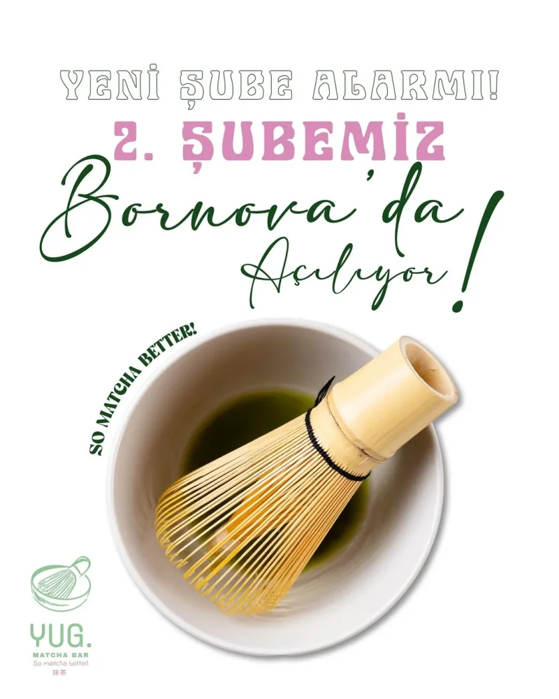 💚 İzmir’in İlk Matcha Barı Bornova’da!Yeşilin enerjisi Bornova’da seninle buluşuyor. Bu sadece .webp