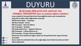 SINAV Duyuru İstanbul Ün. AÖF 2024 Aralık.webp