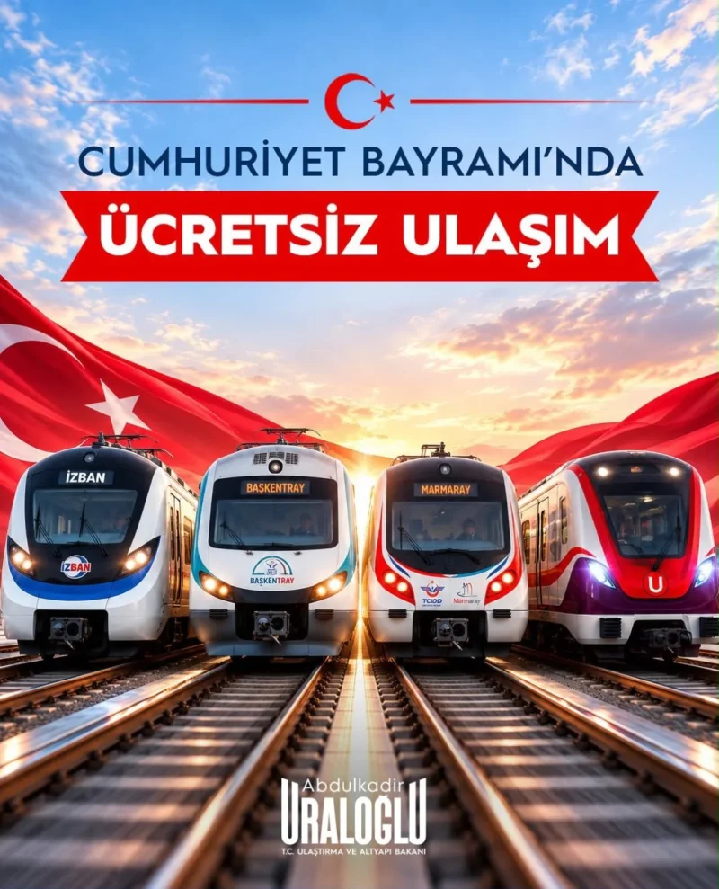 Cumhuriyetimizin 103. yıl dönümünde vatandaşlarımızın bayram sevincine ulaşım kolaylığıyla eş...webp Cumhuriyetimizin 103. yıl dönümünde vatandaşlarımızın bayram sevincine ulaşım kolaylığıyla eş...webp
